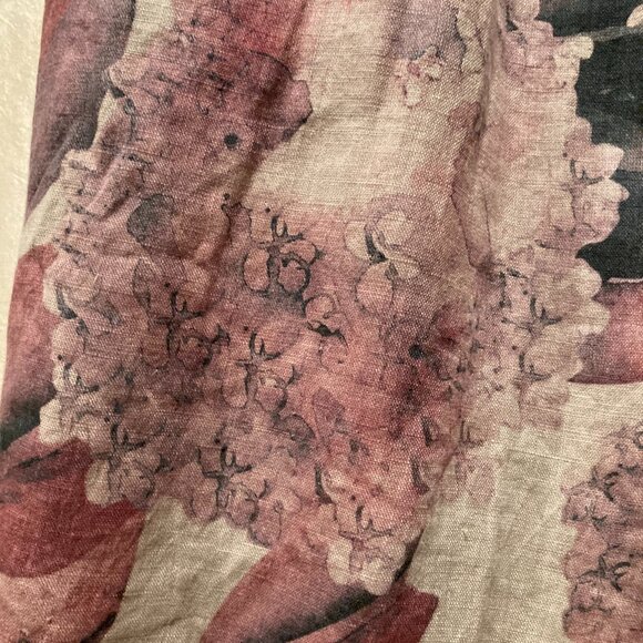 FLAX 100% Linen Floral Pants, Medium - Picture 5 of 8